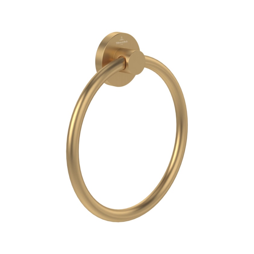 Cutout image of Villeroy & Boch Elements Tender Brushed Gold Towel Ring